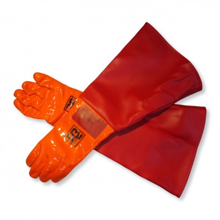 Rękawice PCV - kabinowe (krótkie)
